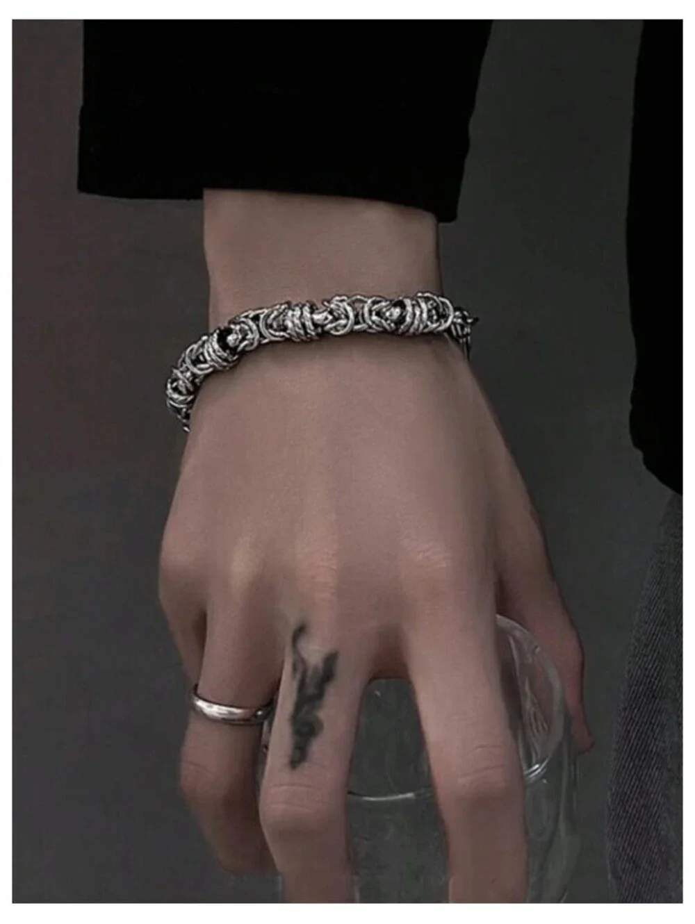 Intricate link bracelet - Stainless Steel - 6mm 8
